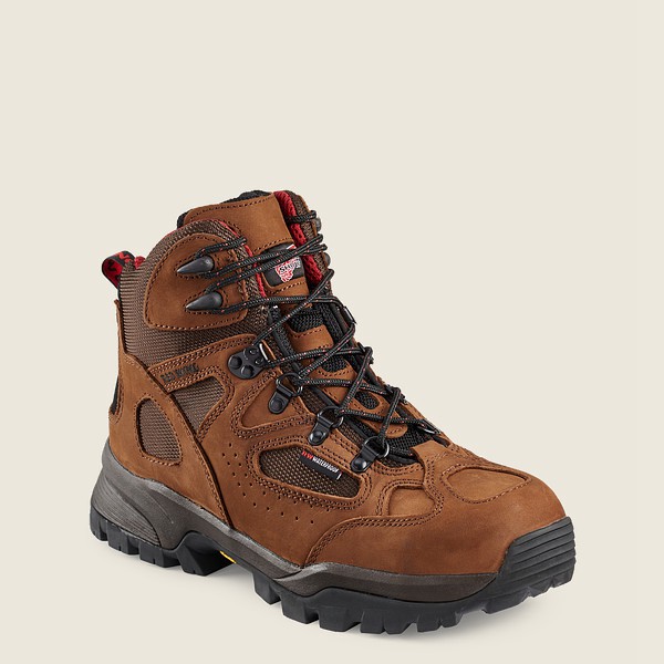 Red Wing Hiking Bot Erkek - Truhiker - 6-Inch Waterproof Safety Toe - Kahverengi - 74WJXAHOU